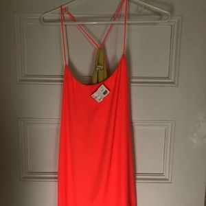 Pinkish orange slip dress new
